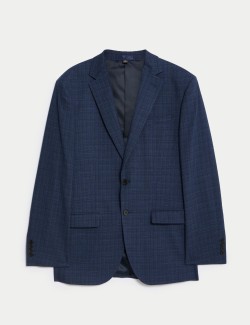 Regular Fit Check Stretch Suit Jacket