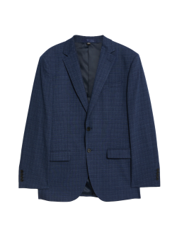 Regular Fit Check Stretch Suit Jacket