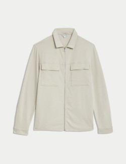 Cotton Rich Textured Overshirt