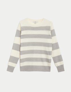 Supersoft Striped Crew Neck Jumper