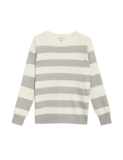 Supersoft Striped Crew Neck Jumper