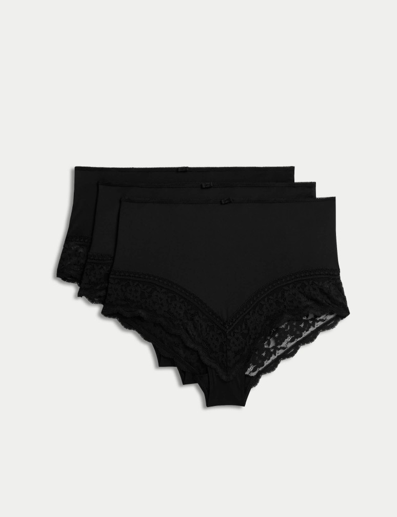 3pk Lace Trim Full Briefs