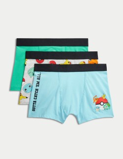 3pk Cotton with Stretch Pokémon™ Trunks (5-16 Yrs)