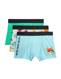 3pk Cotton with Stretch Pokémon™ Trunks (5-16 Yrs)