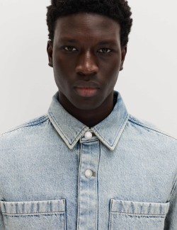 Pure Cotton Denim Overshirt