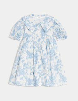 Pure Cotton Floral Dress (2-8 Years)