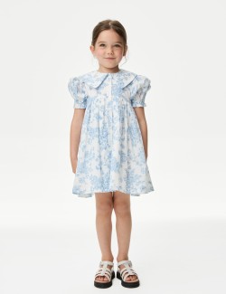 Pure Cotton Floral Dress (2-8 Years)