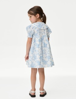 Pure Cotton Floral Dress (2-8 Years)