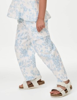 Cotton Rich Floral Trousers (2-8 Yrs)