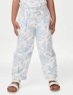 Cotton Rich Floral Trousers (2-8 Yrs)