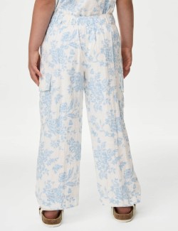 Cotton Rich Floral Trousers (2-8 Yrs)