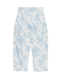 Cotton Rich Floral Trousers (2-8 Yrs)