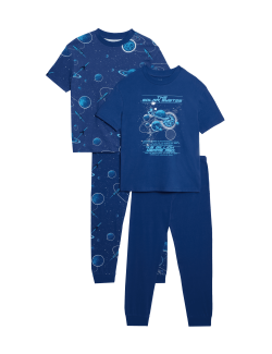 2pk Pure Cotton Space Pyjama Sets (1-16 Yrs)