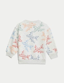 Cotton Rich Plane Sweatshirt (2-8 Yrs)