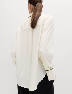 Bow Tie Piped Detail Shirt