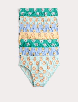 7 Pack Pure Cotton Animal Briefs (18 Mths-14 Yrs)