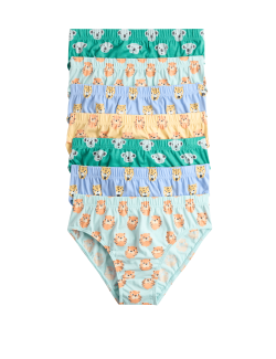 7 Pack Pure Cotton Animal Briefs (18 Mths-14 Yrs)