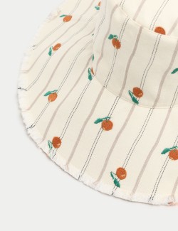 Pure Cotton Wide Brim Bucket Hat