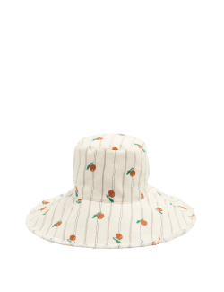 Pure Cotton Wide Brim Bucket Hat