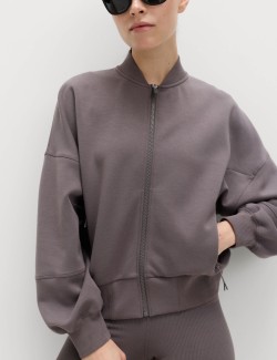 Bunda bomber na zip, volný střih