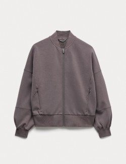 Bunda bomber na zip, volný střih