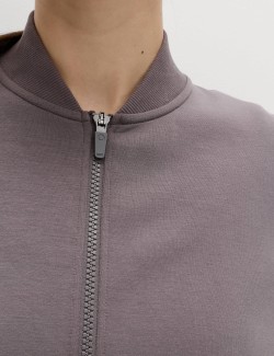 Bunda bomber na zip, volný střih