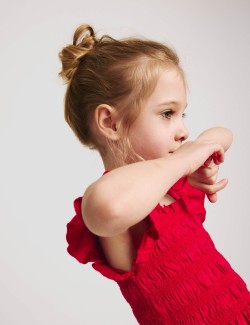 2dílný ginghamový outfit s řasením (2–8 let)