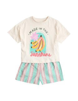 Pure Cotton Banana Pyjamas (1-8 Yrs)