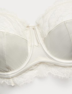 Forget Me Not Satin Wired Balcony Bra (F-H)