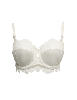 Forget Me Not Satin Wired Balcony Bra (F-H)