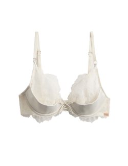 Forget Me Not Satin Wired Plunge Bra (A-E)