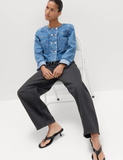 Mid Rise Barrel Jeans