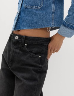 Mid Rise Barrel Jeans