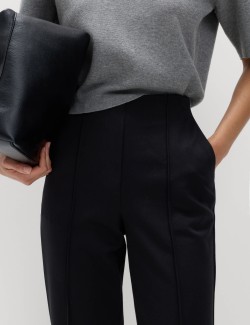 Jersey Twill Straight Leg Trousers
