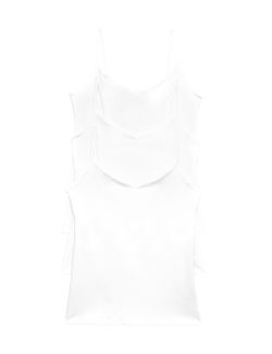 3pk Cotton Rich Strappy Vests
