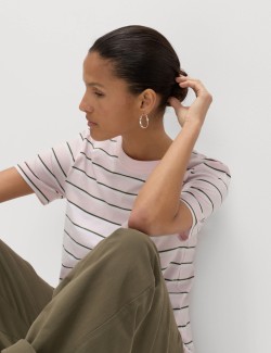 Pure Cotton Striped Everyday Fit T-Shirt