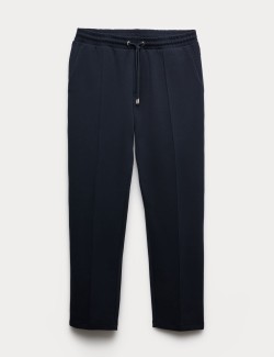 Cotton Rich Pintuck Straight Leg Joggers