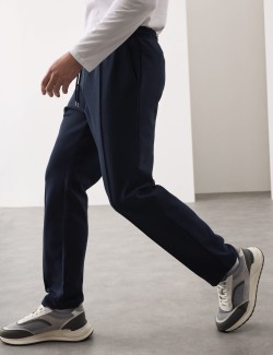 Cotton Rich Pintuck Straight Leg Joggers
