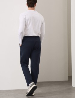 Cotton Rich Pintuck Straight Leg Joggers