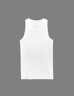 3pk Pure Cotton Sleeveless Vests
