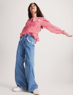 Denim Embroidered Jeans (6-16 Yrs)