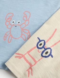 3 Pack Pure Cotton Seaside Animal Tops (0-5 Yrs)