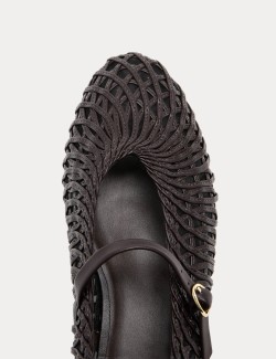 Woven Flat Mary Jane Ballet Pumps