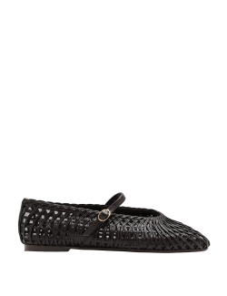 Woven Flat Mary Jane Ballet Pumps