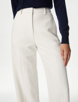 Twill Tailored Wide Leg Trousers