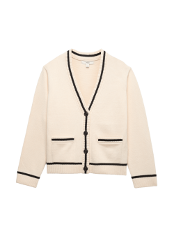 Cotton Rich Pocket Detail Cardigan