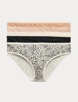 5pk Pure Cotton Bikini Knickers