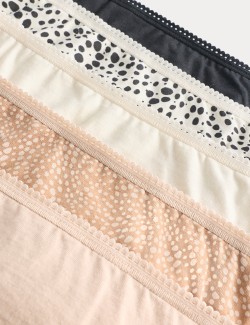 5pk Pure Cotton Bikini Knickers