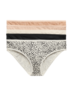 5pk Pure Cotton Bikini Knickers