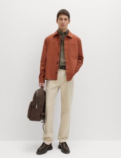 Pure Cotton Herringbone Overshirt​